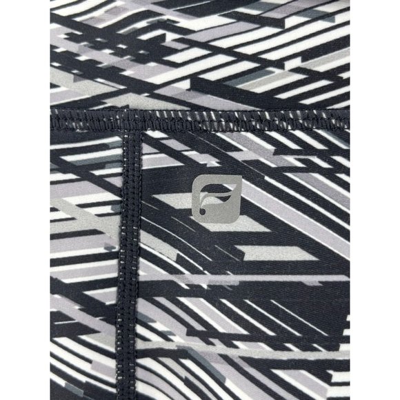 Fabletics Women's Black White Striped Pull On Stretch Activewear Leggings Size S - Picture 7 of 14